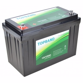 Topband Lithium batteri 12volt 125Ah (Kan kobles til 48V)