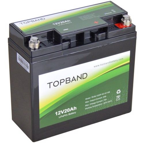 Topband Lithium batteri 12volt 20Ah