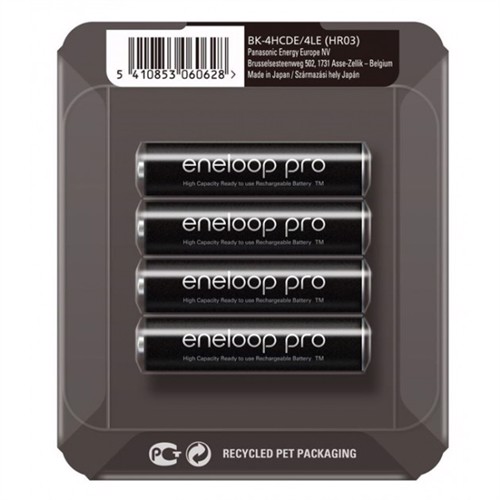 Panasonic Eneloop Pro LR03 / AAA Genopladelige batterier 1000 mAh