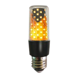 Firelamp 64 LED Sort E27 300 Lumen Klar glas