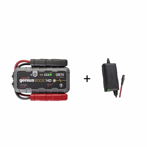 Noco Genius GB70 Boost HD Jumpstart 12v (2000A) + XGC4 220v lader