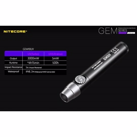 Nitecore GEM10 UV / RAV Penlight lygte