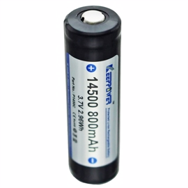 Keepower 14500 3,7 volt Li-Ion batteri 800 mAh med sikkerhedskredsløb