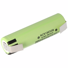 Panasonic NCR18650 Li-Ion batteri 3400mAh (med loddeflige)