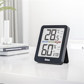 Mebus Indendørs Termometer og Hygrometer, Sort