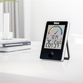Mebus Indendørs Termometer og Hygrometer, Sort