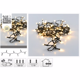 Lyskæde med 240 LED Varm Hvid (18 meter)