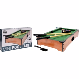Mini poolbord i træ (50 x 31 x 8 cm)