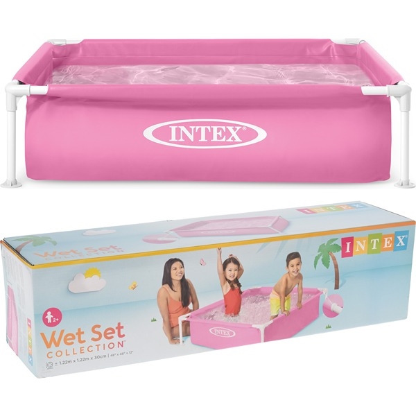 Intex Lyserød Børnepool 342 liter 122 x 122 x 30 cm