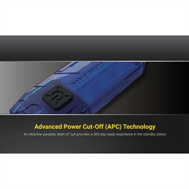 Nitecore Tube V2.0 genopladelig nøgleringslygte 55 lumen - sort