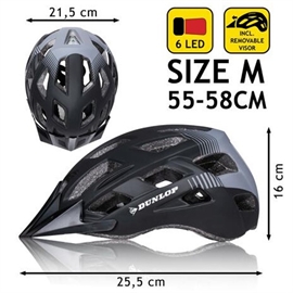 Dunlop Cykelhjelm str M med aftageligt visir