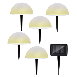 Grundig LED Solcelle Lamper 5 Stk. Varm Hvid Lys