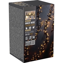 Snake LED Lyskæde 5 m 360 Varm-hvide Lys med Vandfaldseffekt