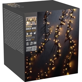 Snake LED Lyskæde 20 m 1410 Varm-hvide Lys med Vandfaldseffekt