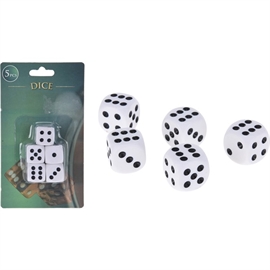 Terninger, Sæt med 5 stk. - 16 mm 