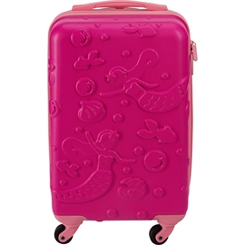 Pink Børnekuffert 28L med 3D Havfrue Design