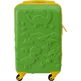 Grøn Børnekuffert 28L med 3D Dinosaur Design
