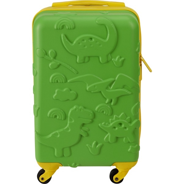 Grøn Børnekuffert 28L med 3D Dinosaur Design