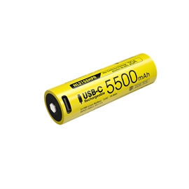 Nitecore NL2155HPR - 21700 5500mAh Li Ion Batteri - USB-C Opladelig