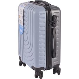 Hardcase Kuffert 38L med 360° 4 Hjul (Håndbagage), Lyseblå/Grå 