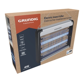 Grundig Elektrisk Insektdræber LED 4W til Udendørs og Indendørs Brug, Sort/Sølv