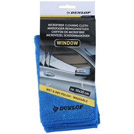 Dunlop Mikrofiberklud til Bilruder 35x35 cm Glasrens, Blå