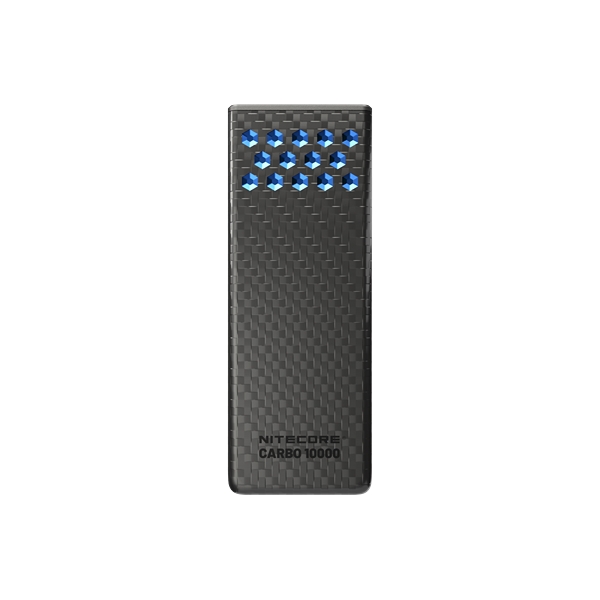 Nitecore CARBO 10000 Gen2 Powerbank 10.000mAh inkl. kabel, Blå