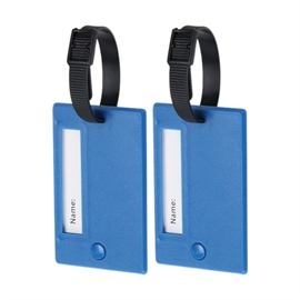 Proworld Bagagemærker 2 stk. med Skjult Adresse, Blå