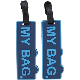 Proworld Bagagemærker 2-pak "My Bag" Blå