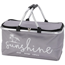 Køletaske med Lynlås og Håndtag 35 L, Grå