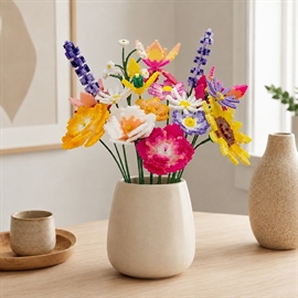 Perleblomster buketsæt med 19 Marguerit-blomster - DIY sæt