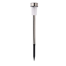 Grundig solcellelamper med spyd og koldhvid LED, 10 stk.