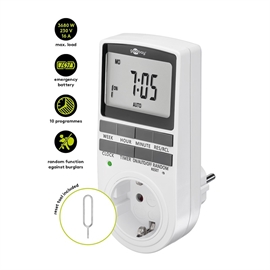 Goobay digital timer med display og ugeprogram