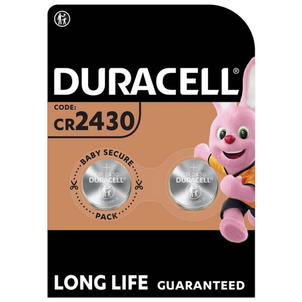 CR2430 Duracell 3V Lithium batteri (2pak)