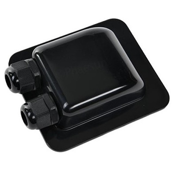 Taggennemføring Sort med 2 Udgange