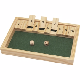 Træ Klapspil med To Terninger til 1 - 4 Spillere