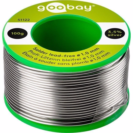 Loddetin Blyfri 100 g. tråd. Ø 1,0mm