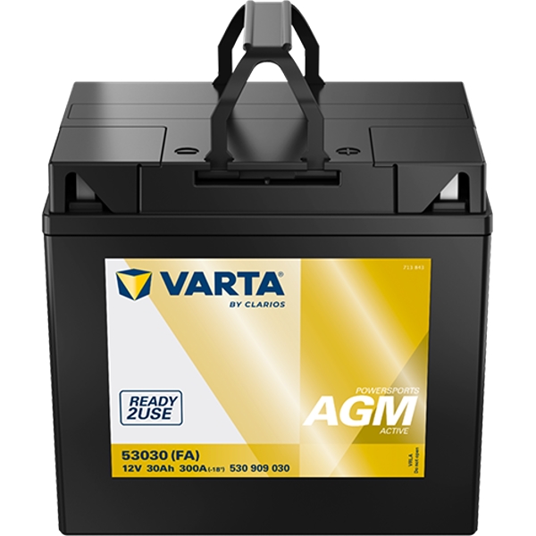 Varta 530 909 030 Powersports AGM Active MC batteri 12 volt 30Ah (+pol til højre)