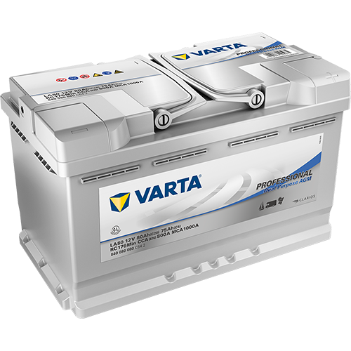 Varta LA80 Professional Dual Purpose AGM Bilbatteri 12V 80Ah 840080080