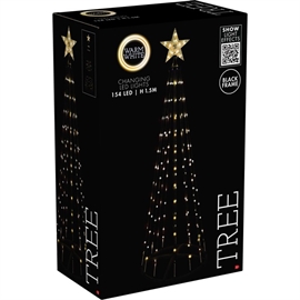 LED Juletræ 150 cm med Fjernbetjening – Varm Hvid