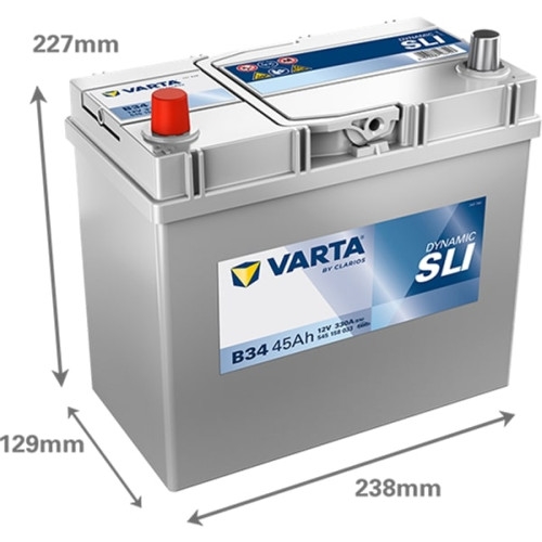 Varta B34 Blue Dynamic Bilbatteri 12V 45Ah 545158033