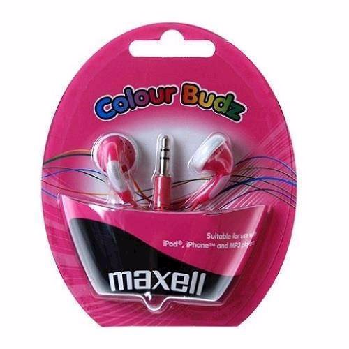 Maxell Colour Budz In-Ear Høretelefoner med Jackstik, Pink