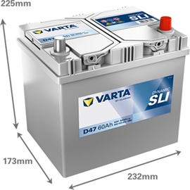Varta D47 Blue Dynamic Bilbatteri 12V 60Ah 560410054