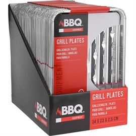 BBQ 4 stk Grillbakker i Aluminium 