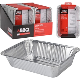 BBQ 5 stk Dybe Grillbakker i Aluminium