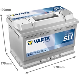 Varta E44 Silver Dynamic Bilbatteri 12V 77Ah 577400078