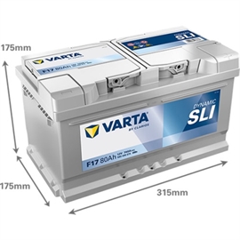 Varta F17 Blue Dynamic Bilbatteri 12V 80Ah 580406074