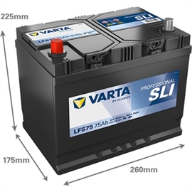 Varta LFS75 Professional Dual Purpose Bilbatteri 12V 75Ah 812071000
