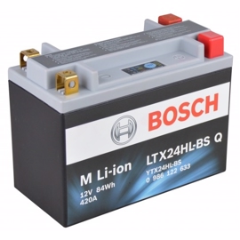 Bosch MC lithium batteri LTX24HL-BS 12volt 7Ah +pol til højre