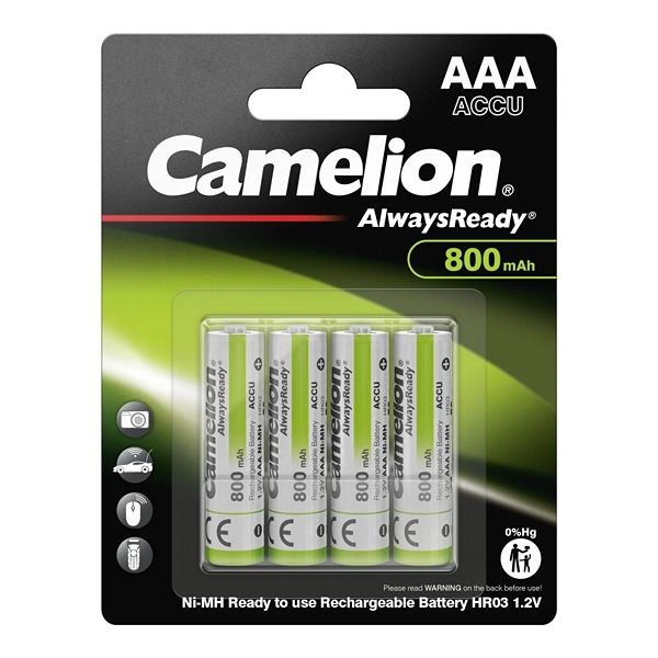 Camelion Always Ready LR03 / AAA Genopladelige batterier 800 mAh